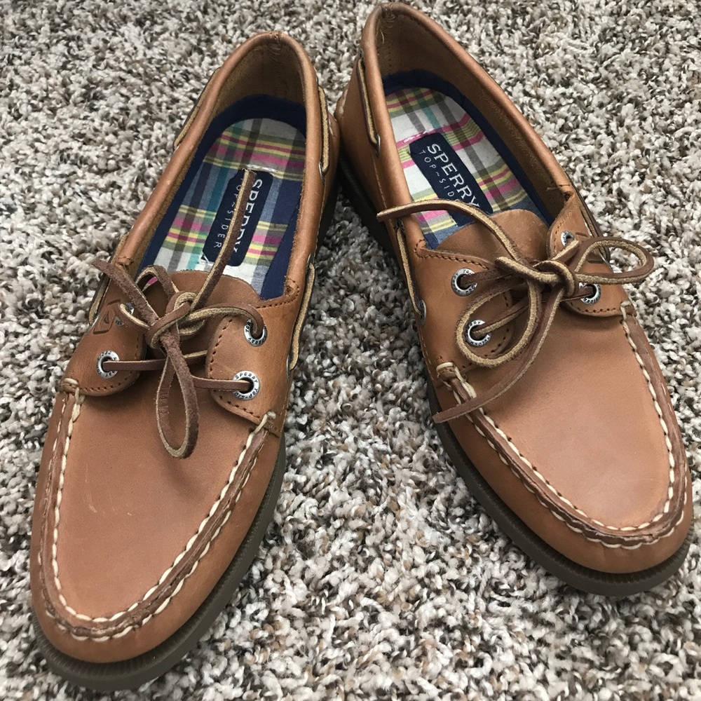 NEW Brown SPERRY Boat Shoe Top Siders Sz7.5